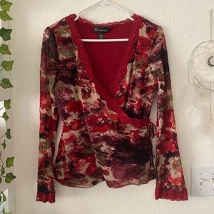 Rose Bell Sleeve Top